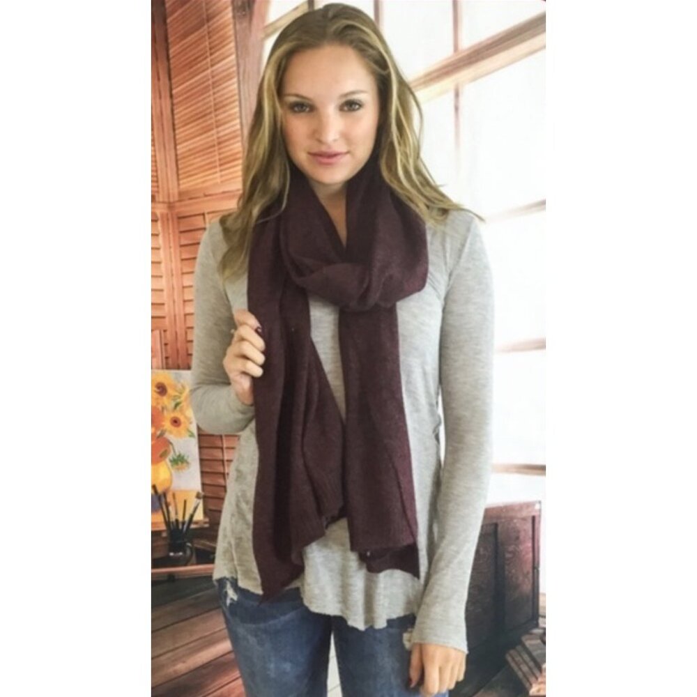 NWT Boutique Beige Cozy Long Knit Scarf - Picture 6 of 9